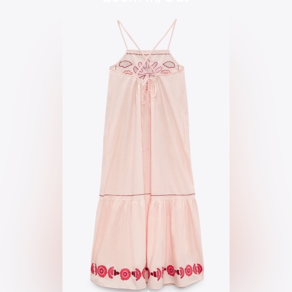 NWTZARA SIZE MEDIUM EMBROIDERED MIDI DRESS LIMITED EDITION❣️ - Picture 3 of 5